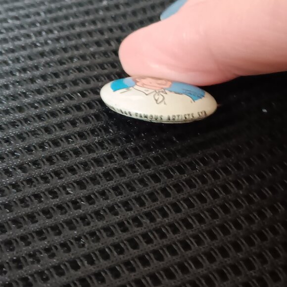 Rare Vintage Smilin' Jack Pep Pinback Button Pin Kellogg's Cereal Tin Lithograph - Picture 3 of 4